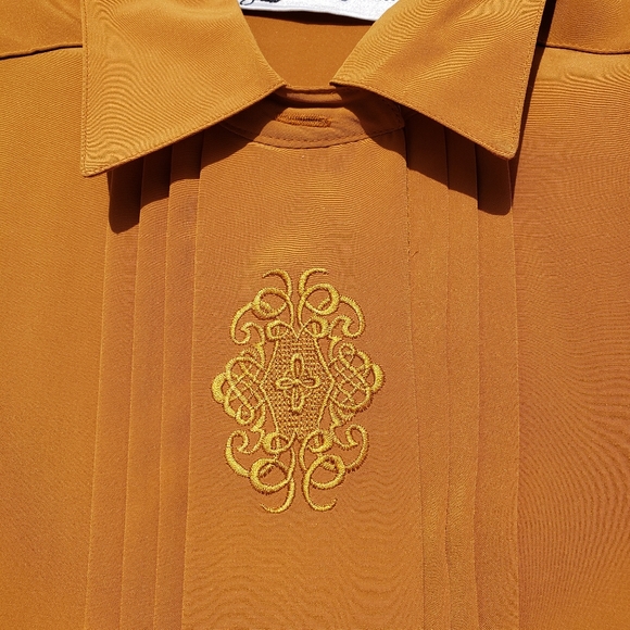 NWT Yves St Clair Petites mustard yellow blouse - Picture 2 of 6